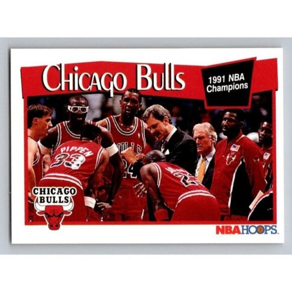 1991-92 Hoops #277 Chicago Bulls Michael Jordan Team